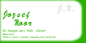 jozsef moor business card